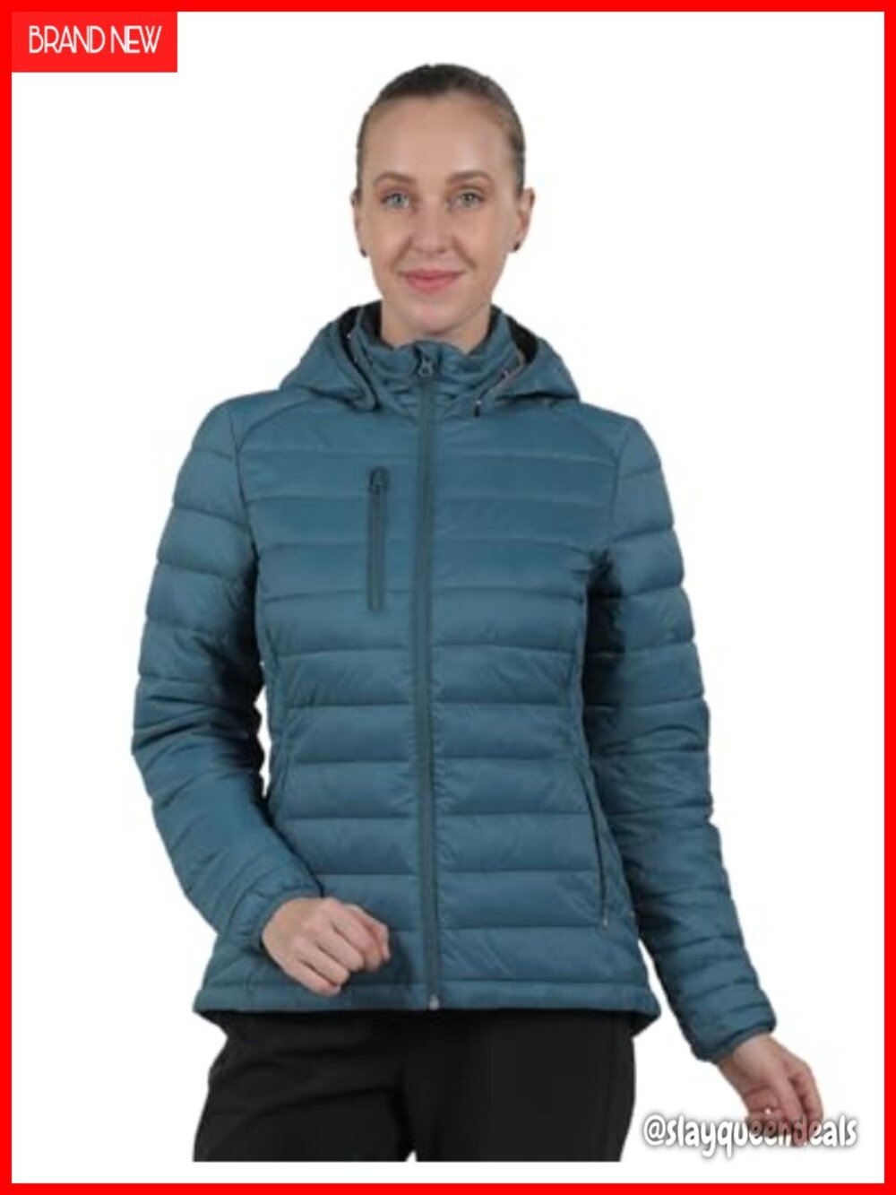 Synthetic Insulated Down Puffer Jacket Hooded Water Resistant Packable
